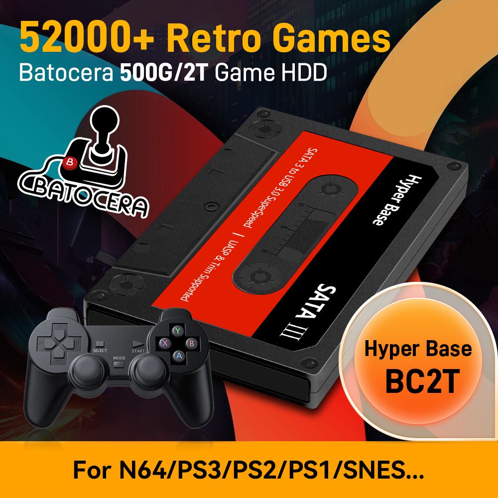 Retro Gaming Design - Batocera 500G/2T Emulator Game Hard Drive