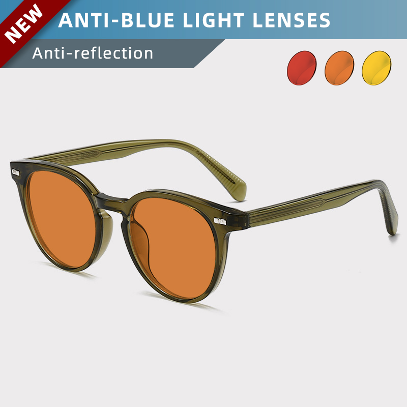 Retro Gaming Projector - OKH Retro Oval Glasses Orange Lenses