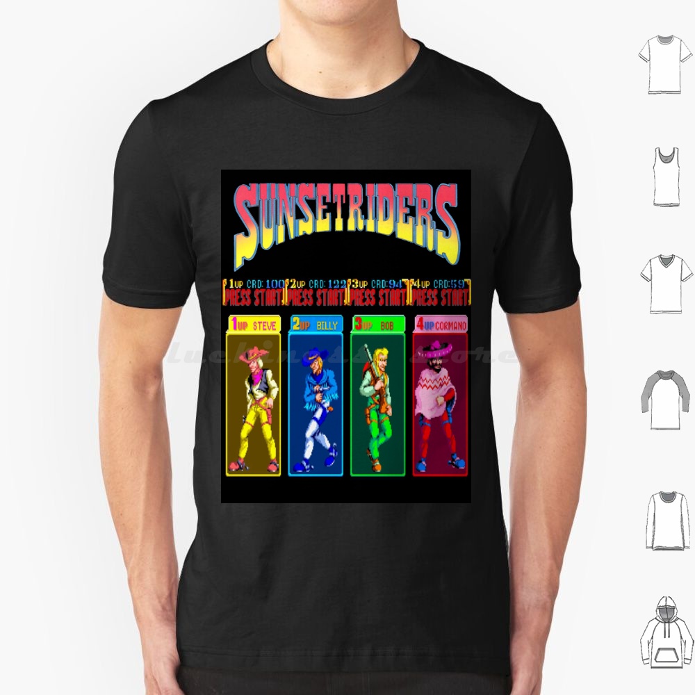 Retro Gaming Gamestop - Sunset Riders Character Select T Shirt