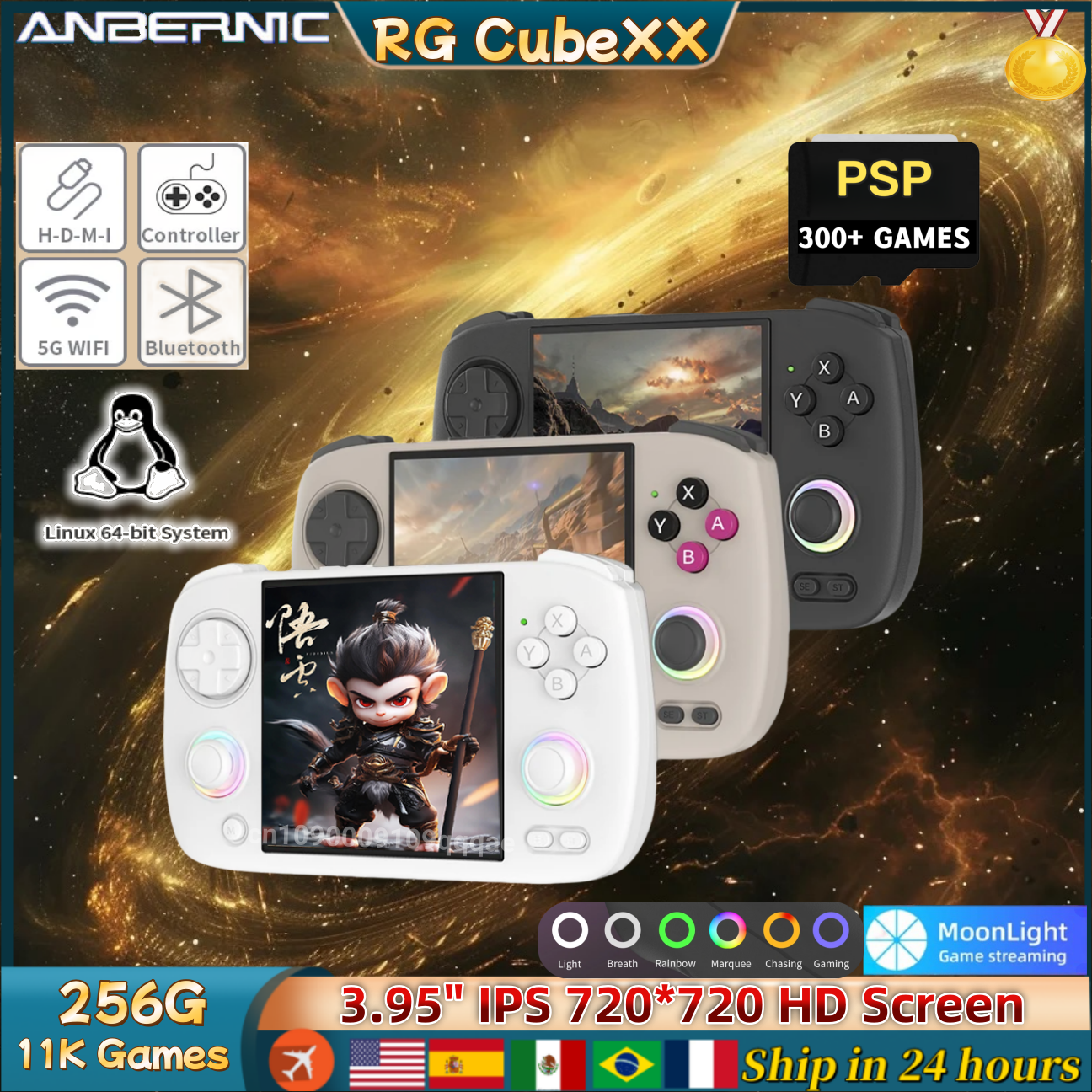 Retro Gaming Anbernic - ANBERNIC RG CubeXX Handheld Game Console