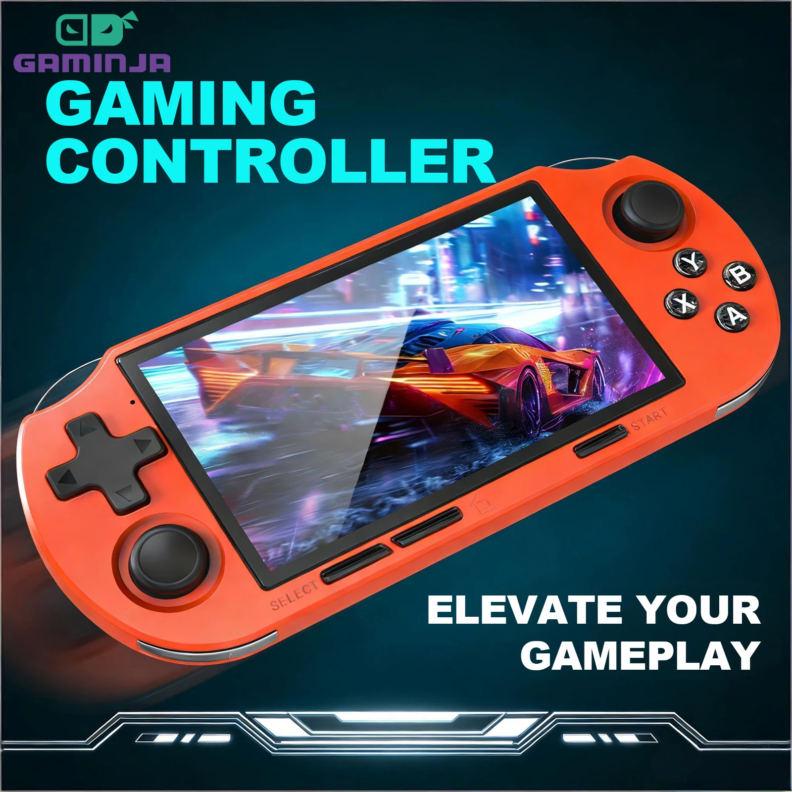 Retro Gaming Projector - GAMINJA Handheld Portable Gaming Console 4.5Inch