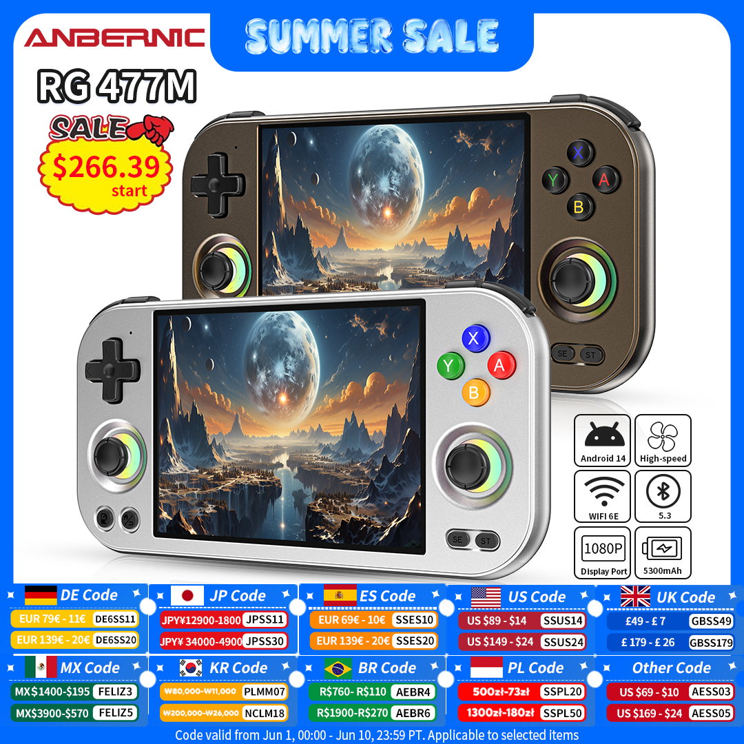 Retro Gaming Anbernic - ANBERNIC RG 477M Retro Handheld Game