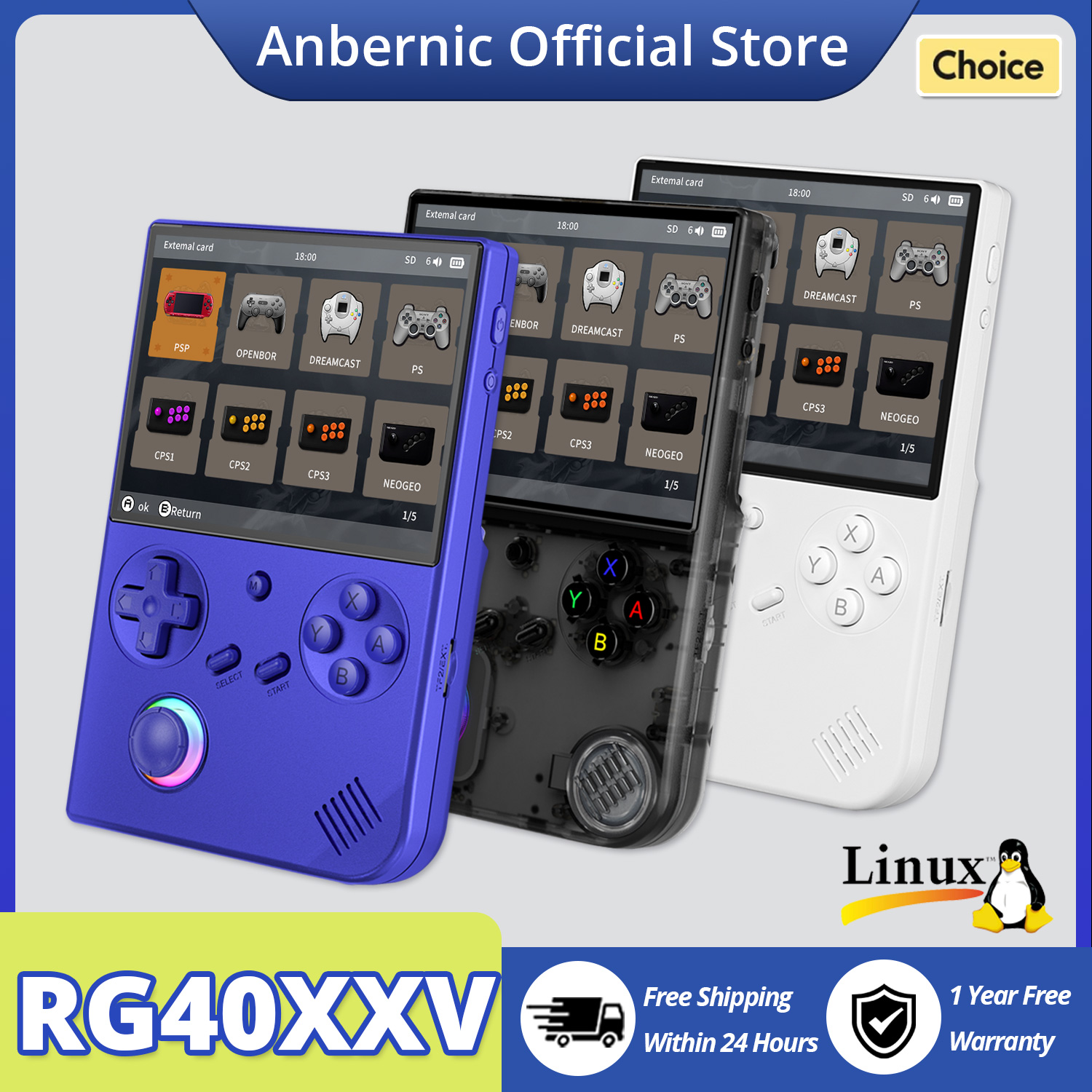 Retro Gaming Anbernic - ANBERNIC RG40XX V Handheld Game Console