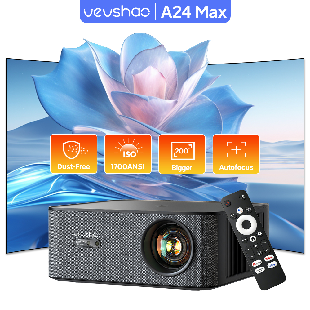 VEVSHAO 1080P Projector 4K A24 - Retro Gaming Projector reseña y precio