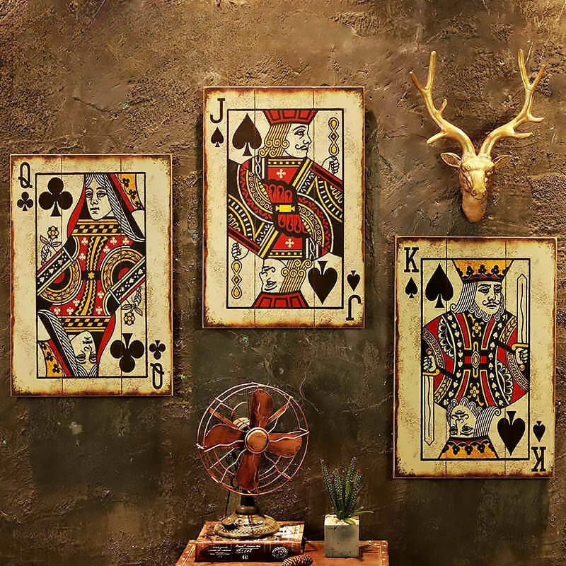 Industrial Chic Poker Wall Dec - Retro Gaming Design reseña y precio