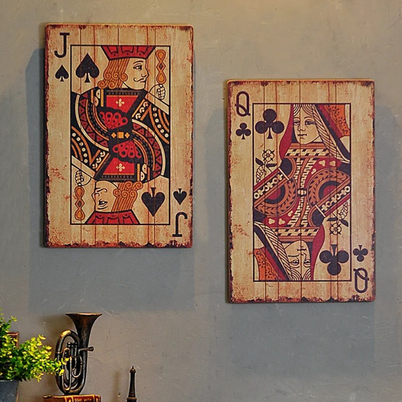 Industrial Chic Poker Wall Dec - Retro Gaming Design reseña y precio