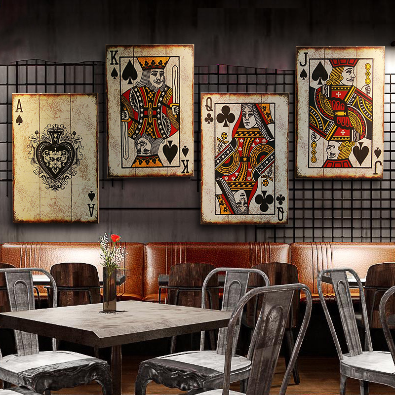 Industrial Chic Poker Wall Dec - Retro Gaming Design reseña y precio