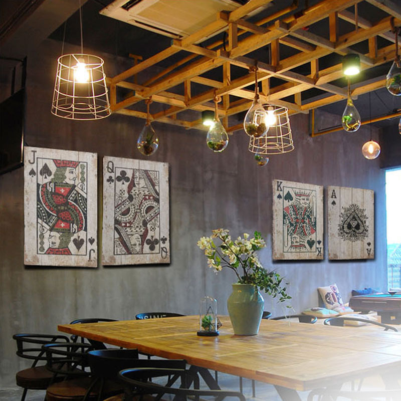 Industrial Chic Poker Wall Dec - Retro Gaming Design reseña y precio