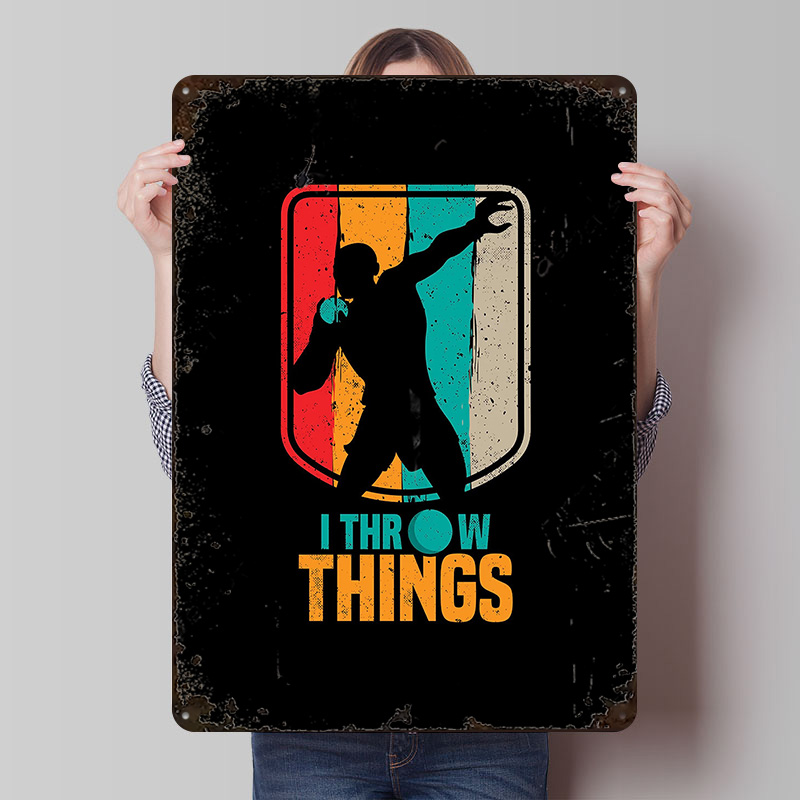 Funny Shot Put Gift Idea Tin P - Retro Gaming Ideas reseña y precio