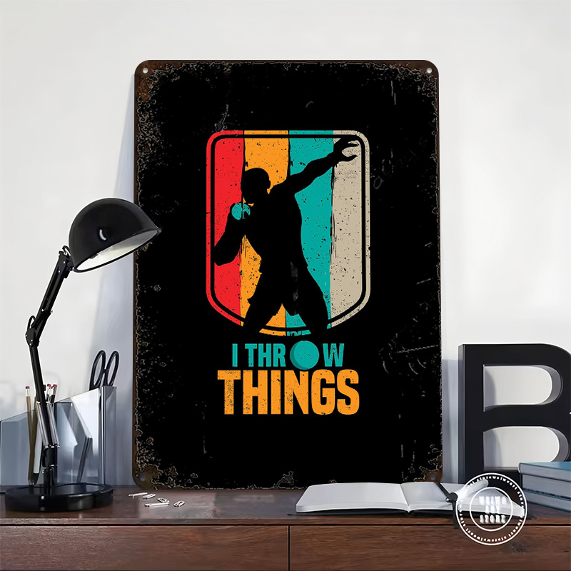 Funny Shot Put Gift Idea Tin P - Retro Gaming Ideas reseña y precio