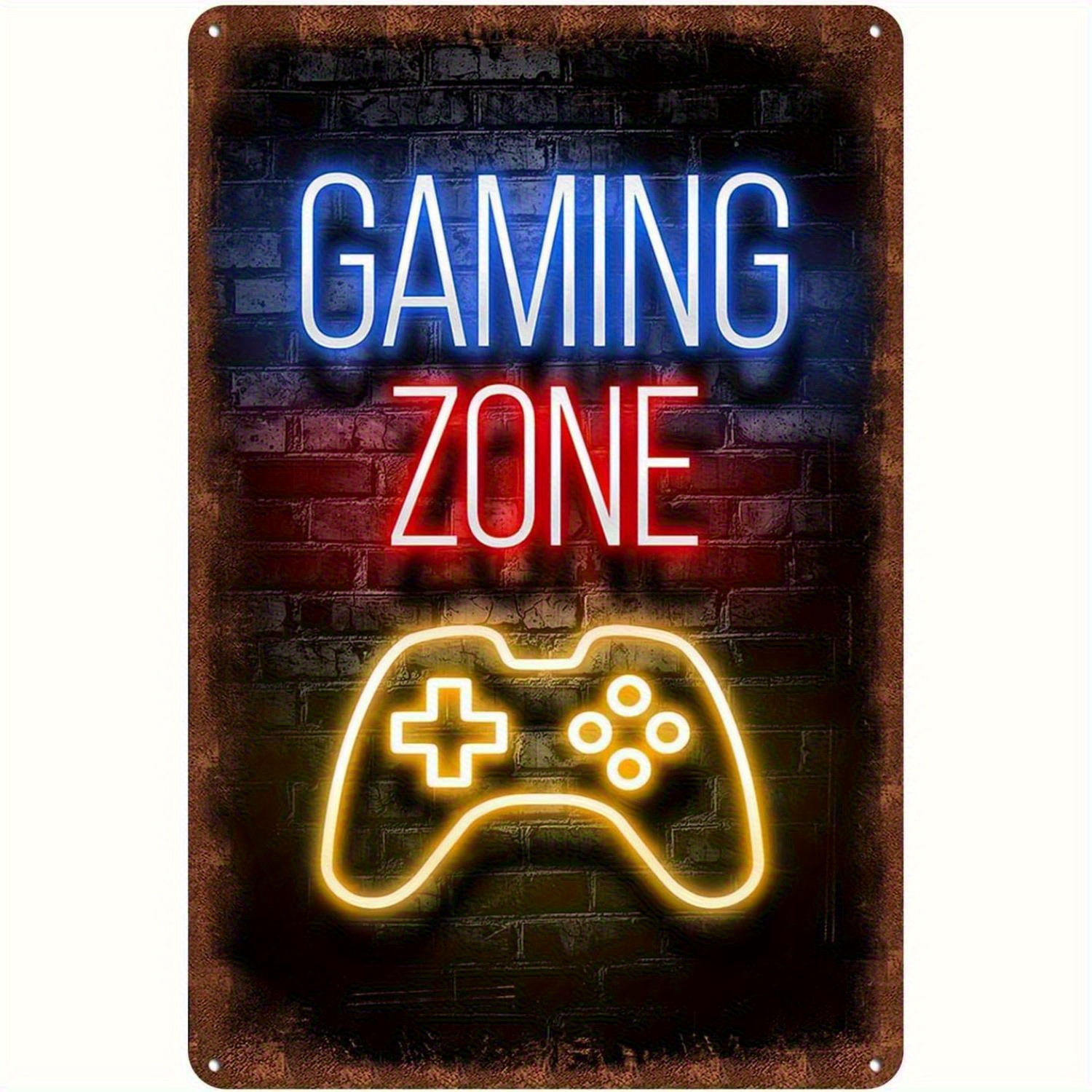 Vintage Gaming Zone Metal Tin  - Retro Gaming Design reseña y precio