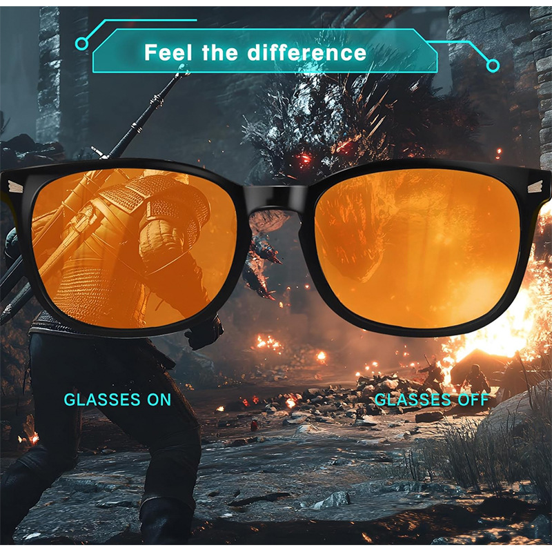 OKH Retro Oval Glasses Orange  - Retro Gaming Projector reseña y precio