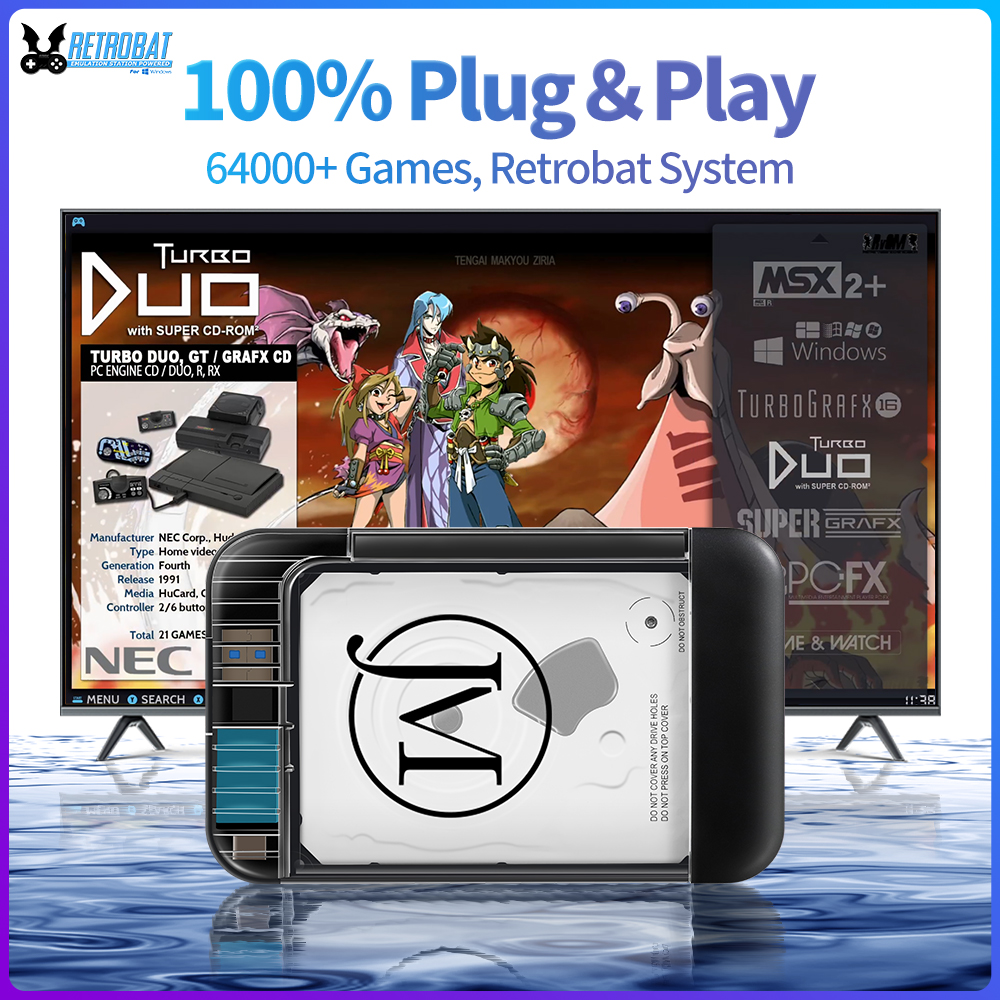 RETROBAT Portable 500G Gaming  - Retro Gaming Design reseña y precio
