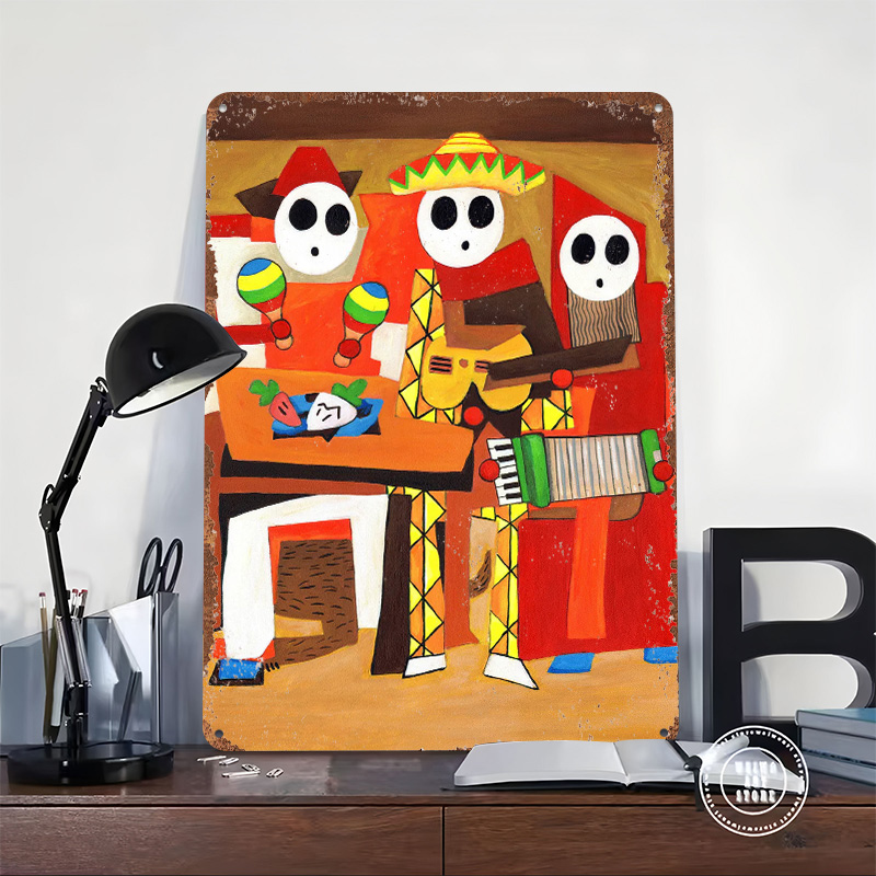 Three Mariachi Guys Tin Plaque - Retro Gaming Guy reseña y precio
