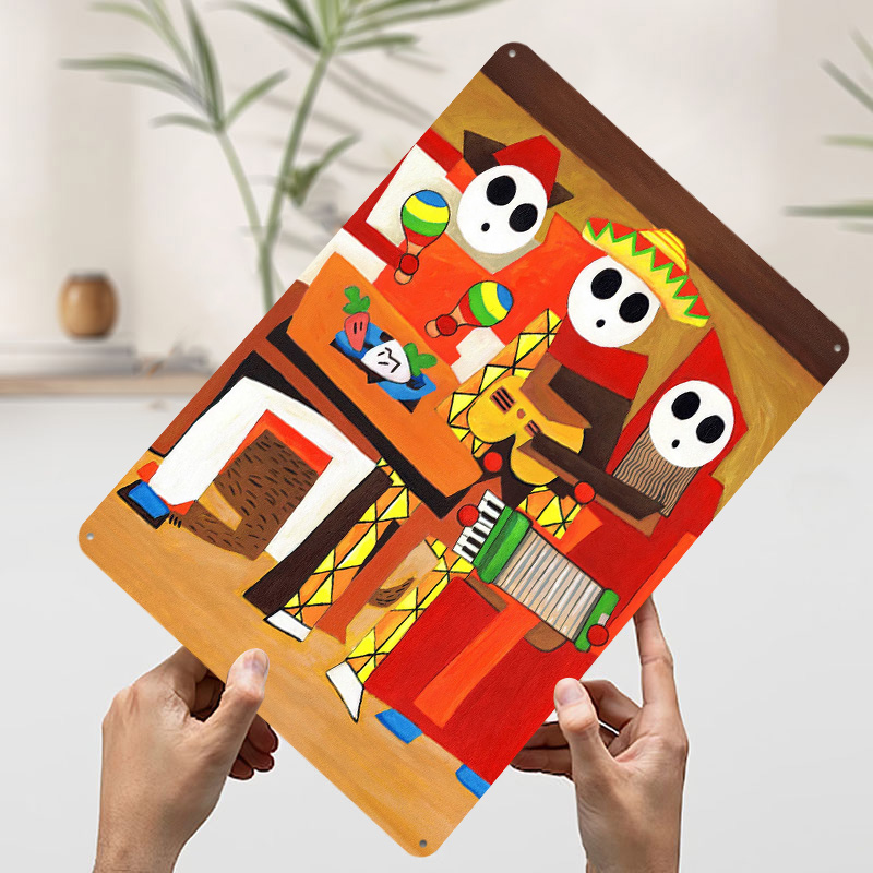 Three Mariachi Guys Tin Plaque - Retro Gaming Guy reseña y precio
