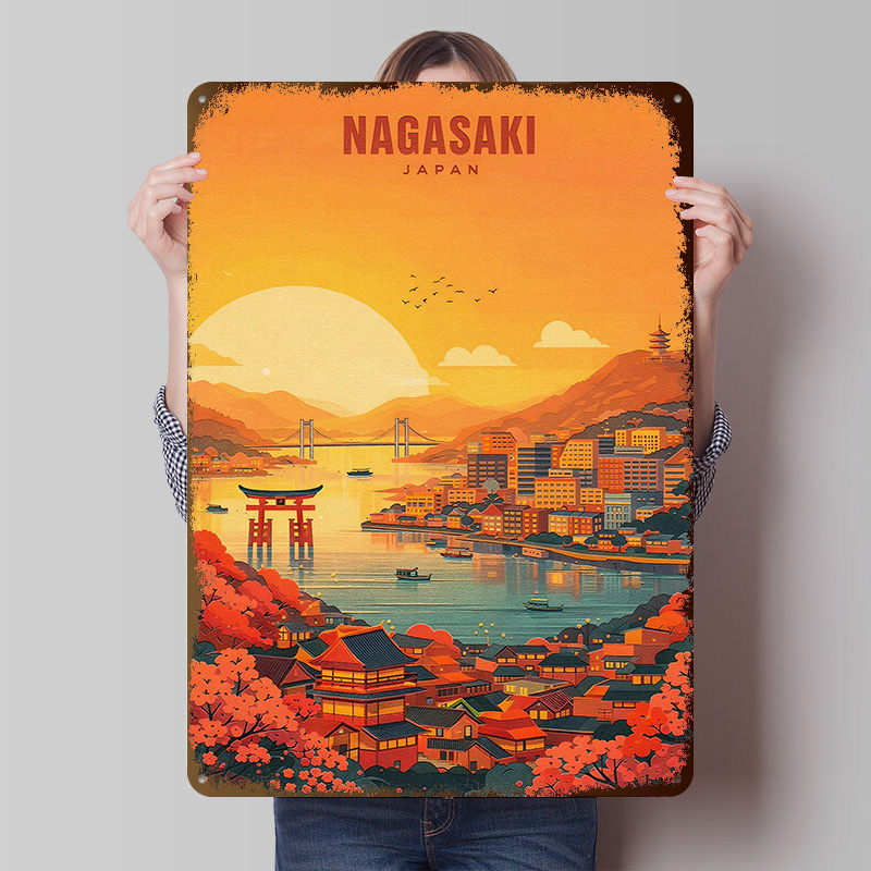 Nagasaki Japan Cityscape At Su - Retro Gaming Japan reseña y precio