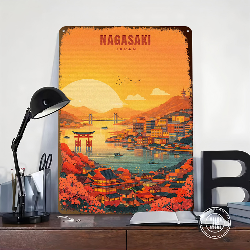 Nagasaki Japan Cityscape At Su - Retro Gaming Japan reseña y precio