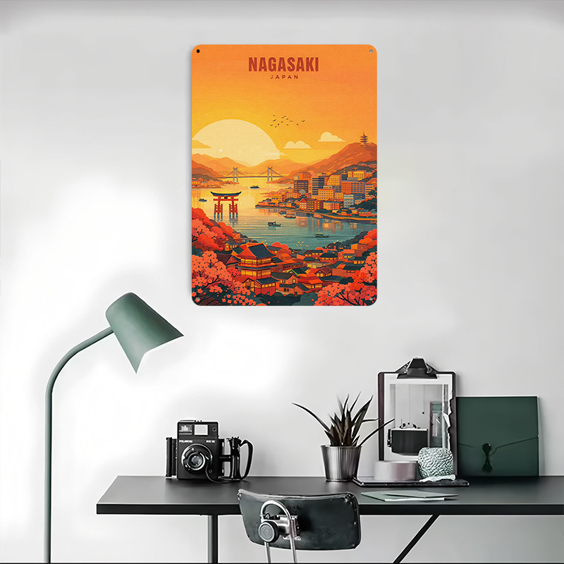 Nagasaki Japan Cityscape At Su - Retro Gaming Japan reseña y precio