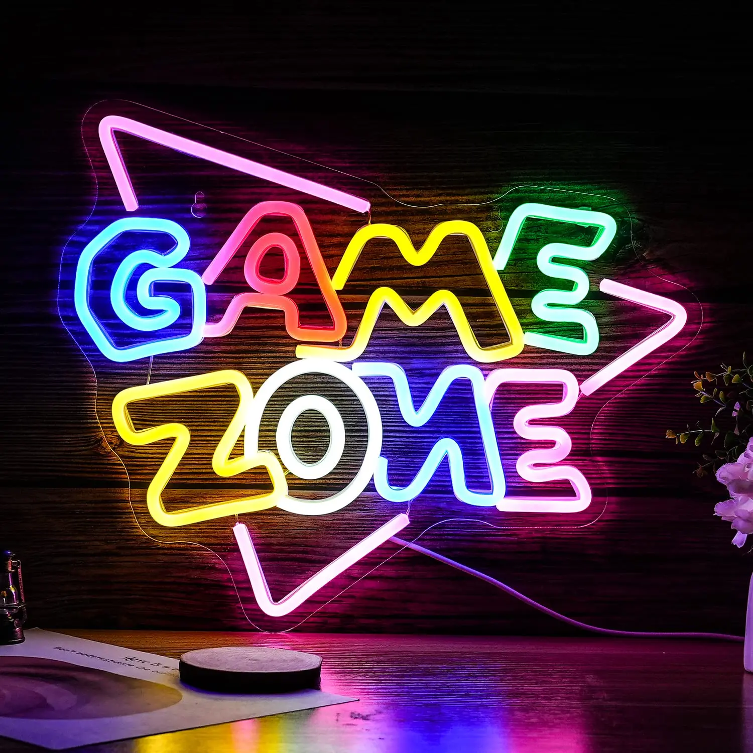 Game Zone Neon Led Sign for Wa - Retro Gaming Projector reseña y precio