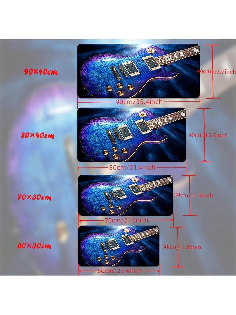 Retro Blue Guitar Design Mouse - Retro Gaming Design reseña y precio