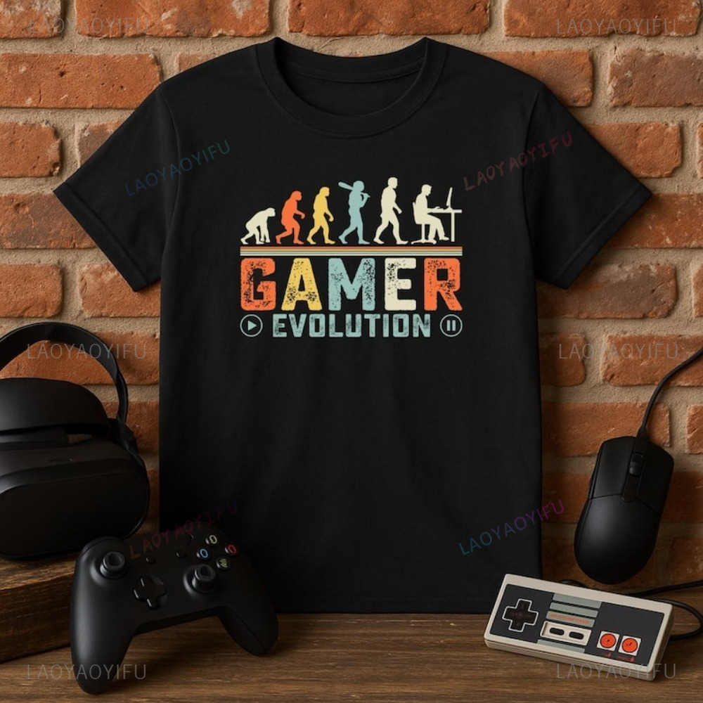 Gamer Evolution T-Shirt Retro  - Retro Gaming Ideas reseña y precio