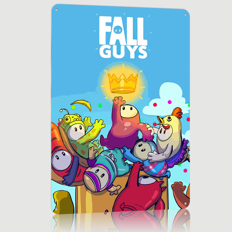 Fall Guys Metal Poster Customi - Retro Gaming Guy reseña y precio