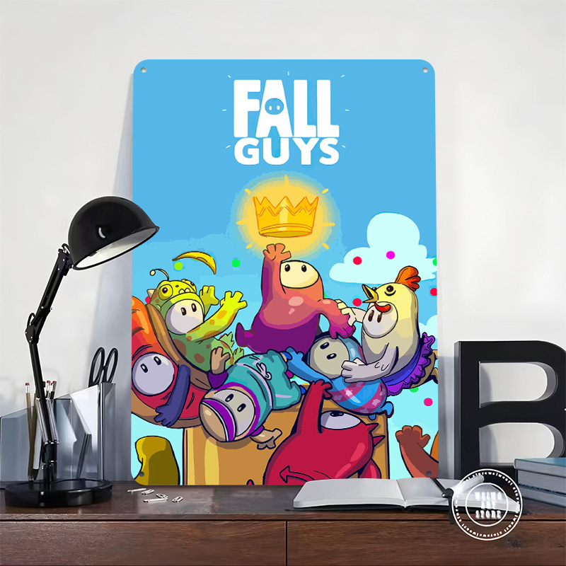 Fall Guys Metal Poster Customi - Retro Gaming Guy reseña y precio