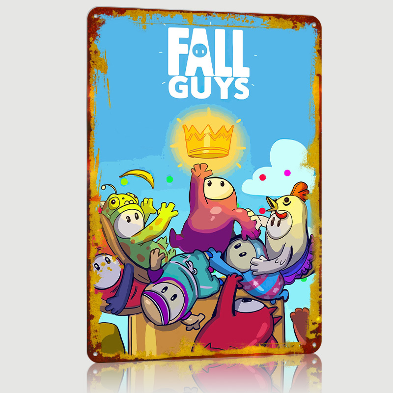Fall Guys Metal Poster Customi - Retro Gaming Guy reseña y precio