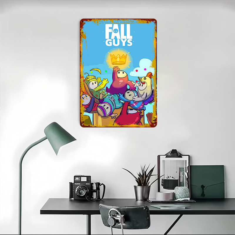 Fall Guys Metal Poster Customi - Retro Gaming Guy reseña y precio