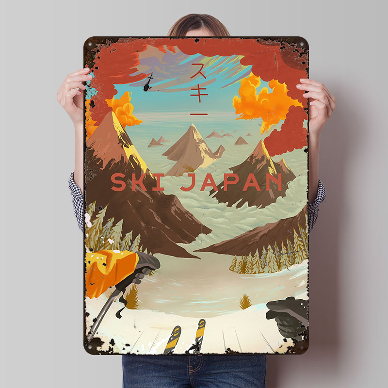 Ski Japan Printed Poster Custo - Retro Gaming Japan reseña y precio