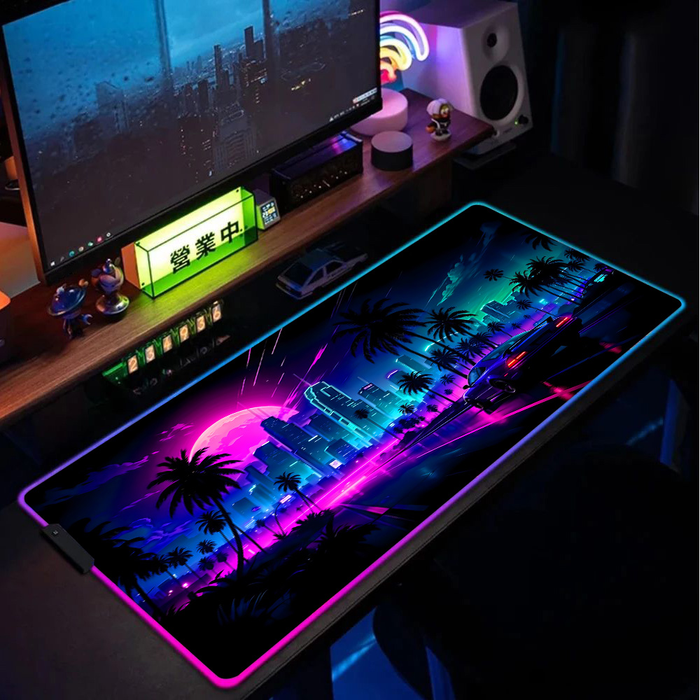 Retrowave Large Desk Mat Exten - Retro Gaming Projector reseña y precio