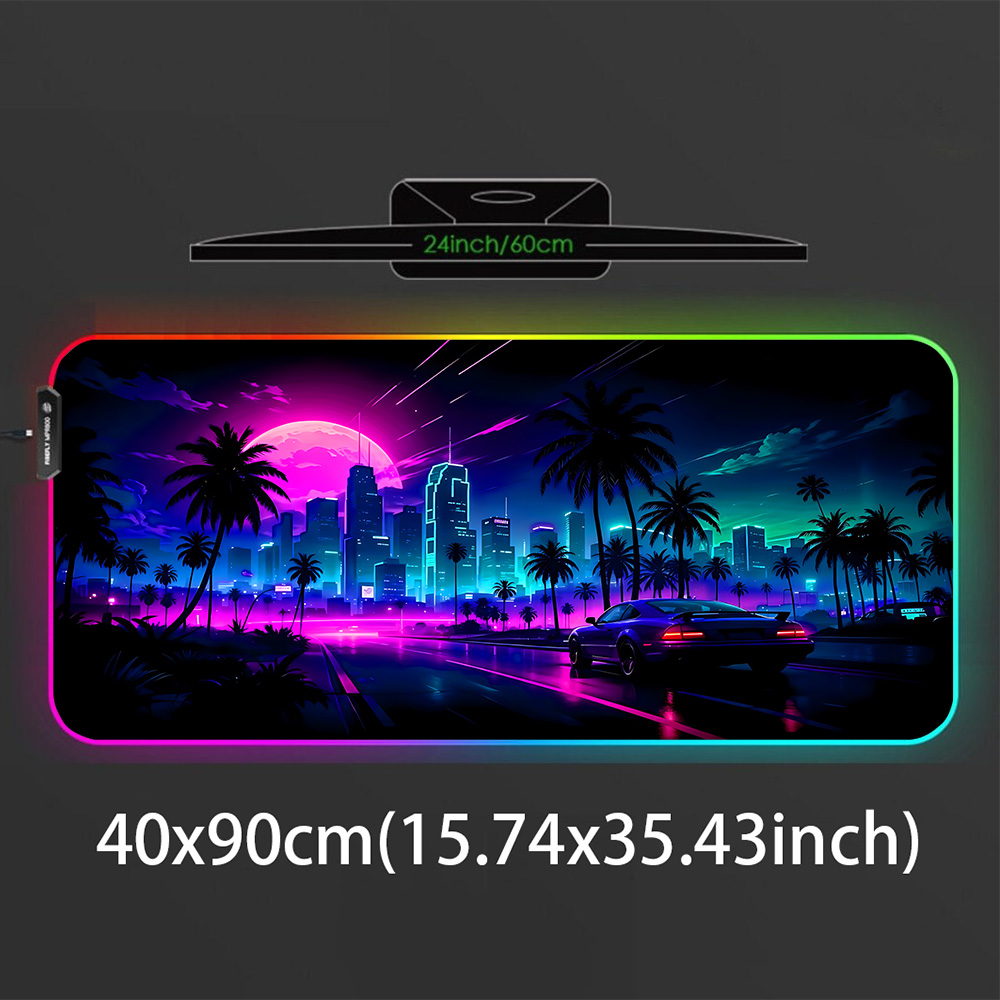 Retrowave Large Desk Mat Exten - Retro Gaming Projector reseña y precio