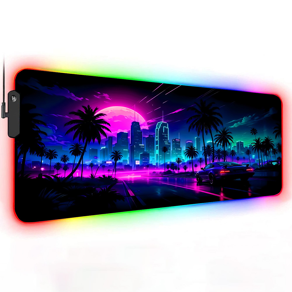 Retrowave Large Desk Mat Exten - Retro Gaming Projector reseña y precio