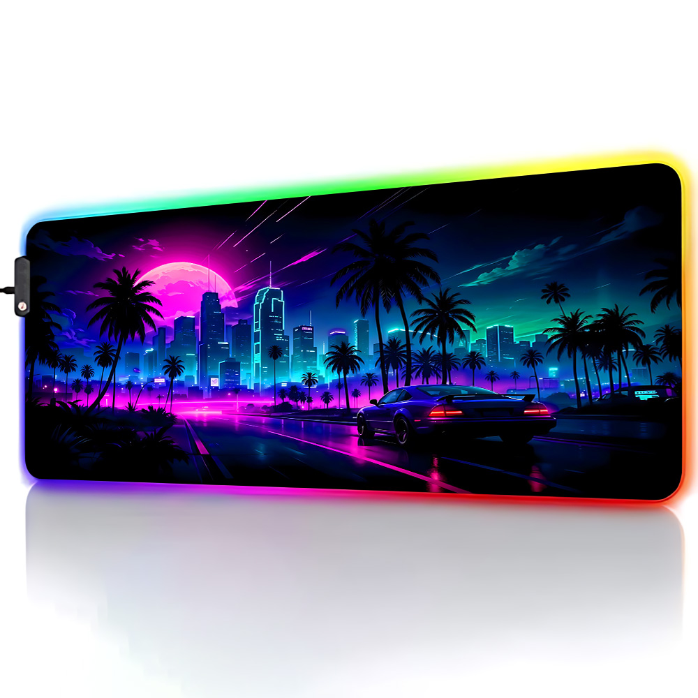 Retrowave Large Desk Mat Exten - Retro Gaming Projector reseña y precio