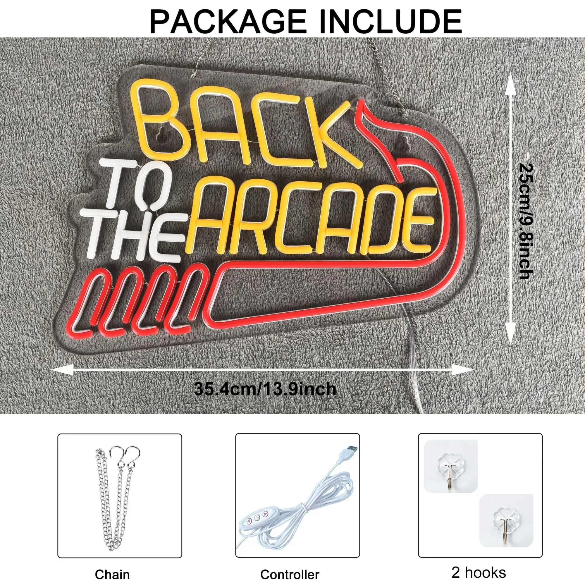 Back to The Arcade Neon Sign R - Retro Gaming Ideas reseña y precio