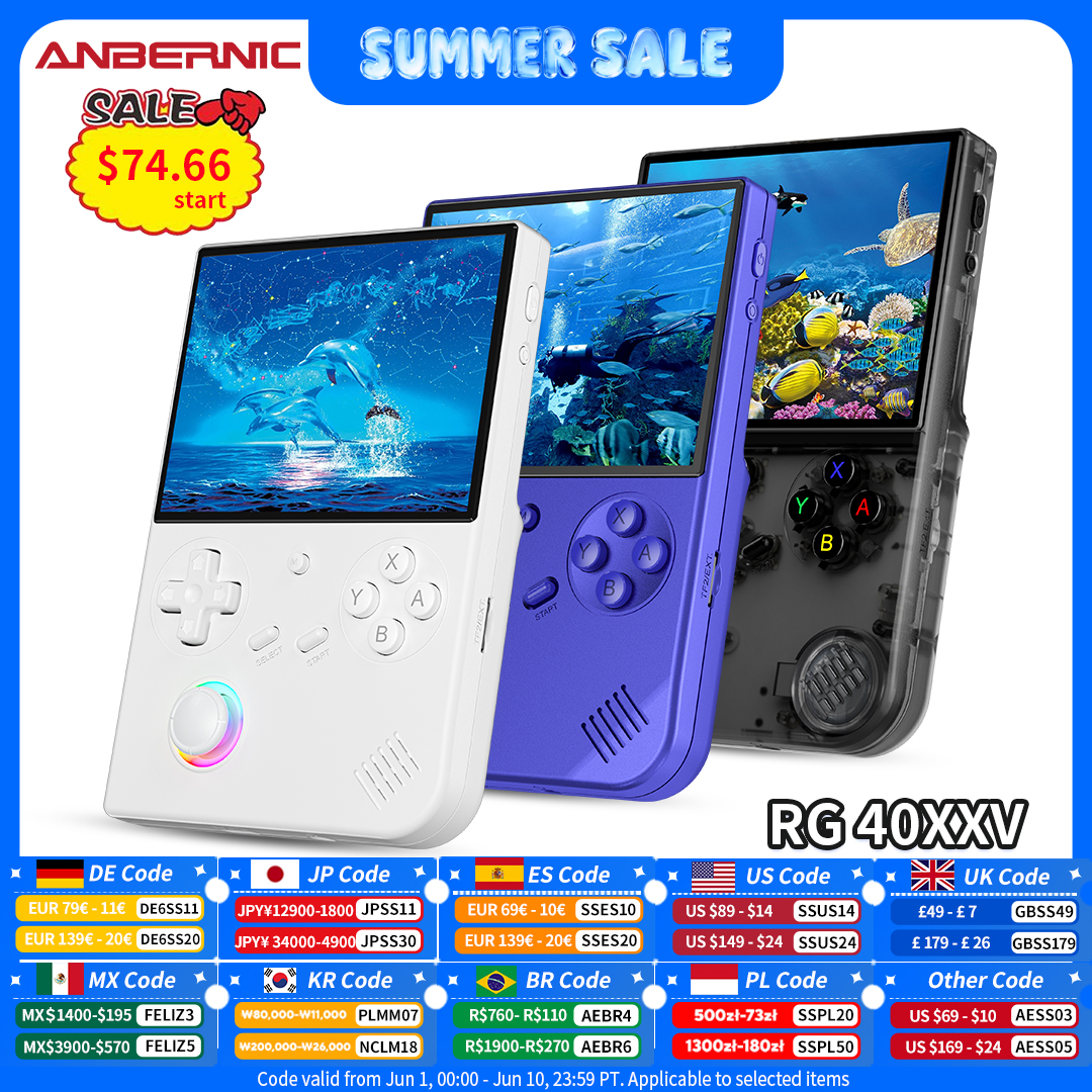 Anbernic RG 40XXV RG40XXV Hand - Retro Gaming Anbernic reseña y precio